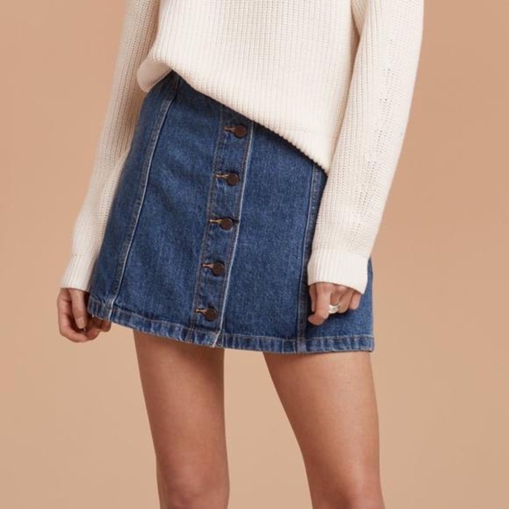 Aritzia Ahrens Denim Skirt